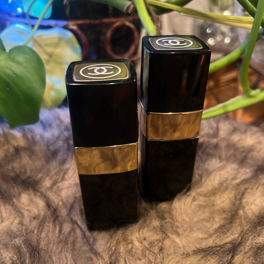 Chanel vintage Black and Gold cologne bottles